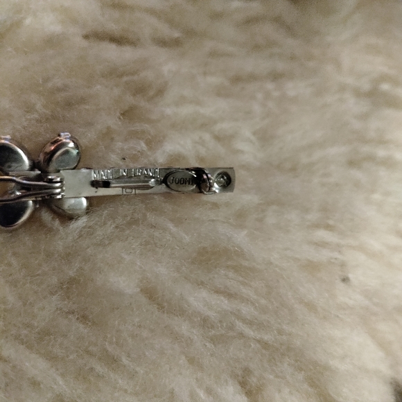 Vintage Joomi Lim Joolz Red Stone Flower Hair Clip - Picture 4 of 5